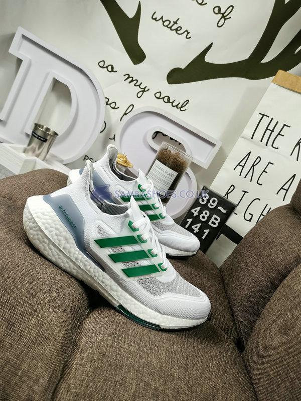 Adidas UltraBoost 21 "White Sub Green" - Cloud White/Sub Green/Core Black - FZ2326 Classic Running Shoes