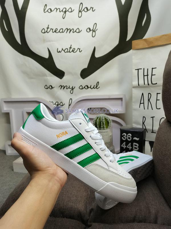 Adidas Nora "White Green" - Cloud White/Green/Cloud White - GY6965 Classic Originals Shoes