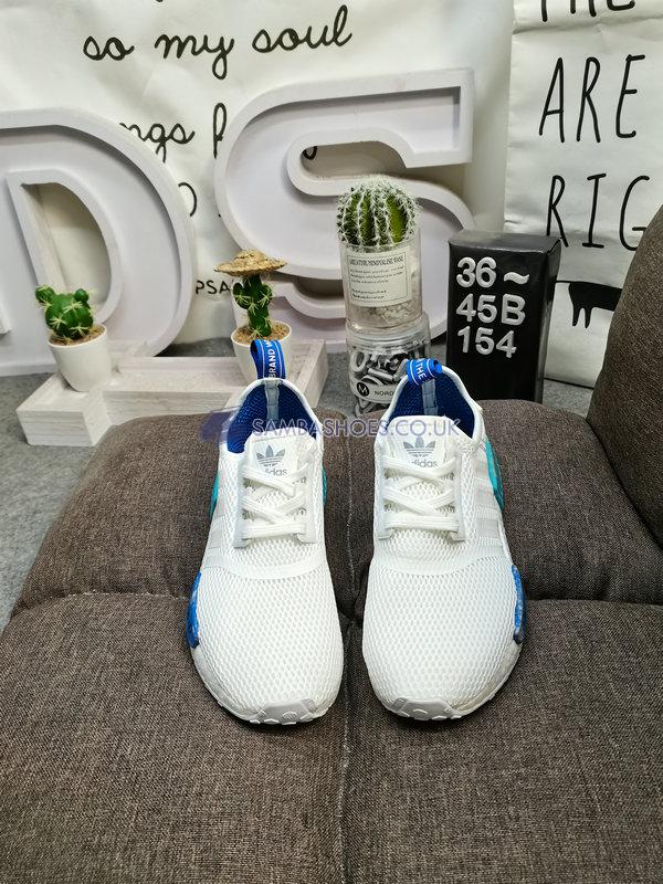 Adidas NMD_R1 "Blue Glow" - Footwear White/Footwear White/Blue Glow - S75235 Classic Originals Shoes