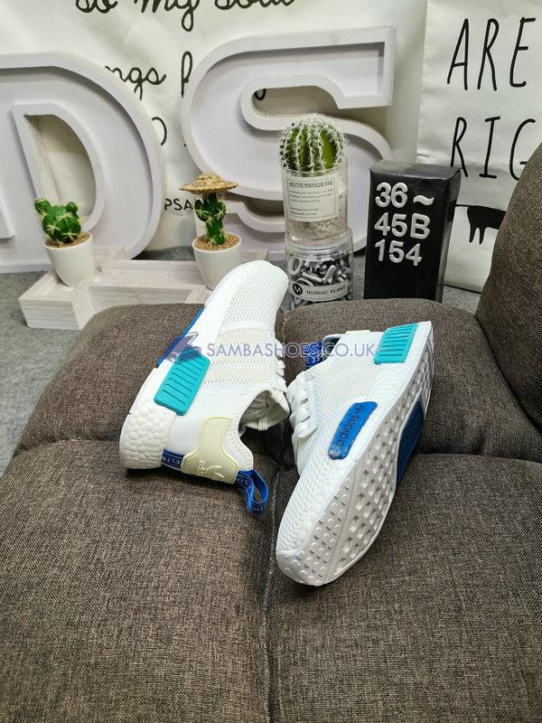 Adidas NMD_R1 "Blue Glow" - Footwear White/Footwear White/Blue Glow - S75235 Classic Originals Shoes