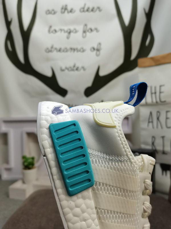 Adidas NMD_R1 "Blue Glow" - Footwear White/Footwear White/Blue Glow - S75235 Classic Originals Shoes