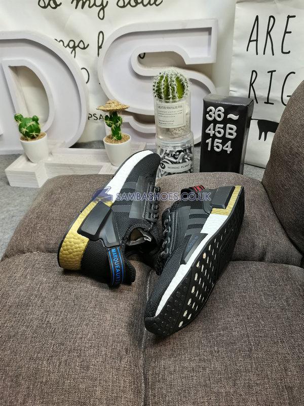 Adidas NMD_R1 V2 J "Black Gold Metallic" - Core Black/Core Black/Gold Metallic - FW8048 Classic Originals Shoes