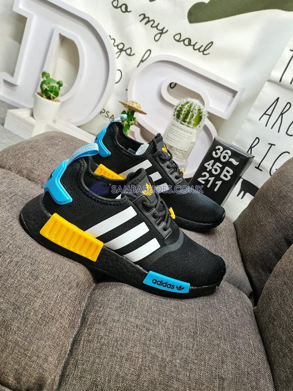 Adidas NMD_R1 "Black Blue Gold" - Core Black/Cloud White/Collegiate Gold - FZ5876 Classic Originals Shoes