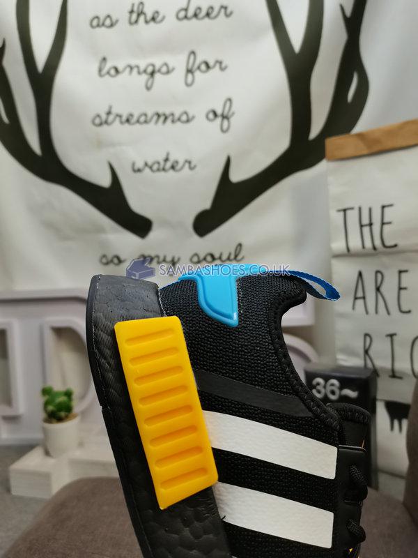 Adidas NMD_R1 "Black Blue Gold" - Core Black/Cloud White/Collegiate Gold - FZ5876 Classic Originals Shoes