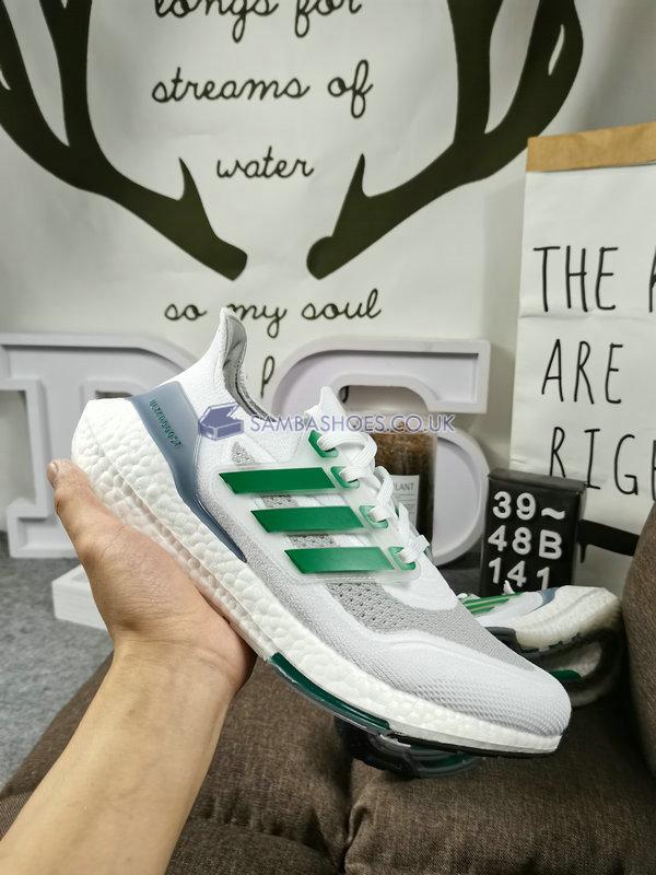 Adidas UltraBoost 21 "White Sub Green" - Cloud White/Sub Green/Core Black - FZ2326 Classic Running Shoes