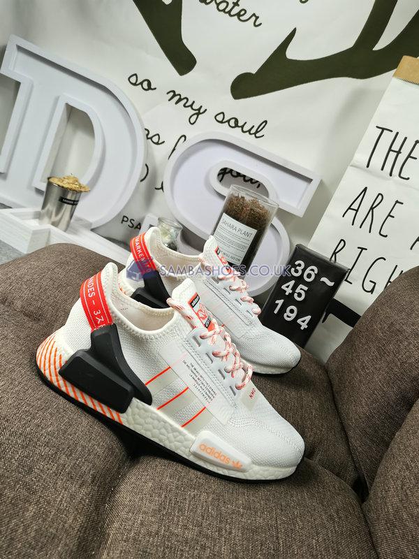 Adidas NMD_R1 V2 "White Solar Red" - Cloud White/Cloud White/Solar Red - FW6410 Classic Originals Shoes