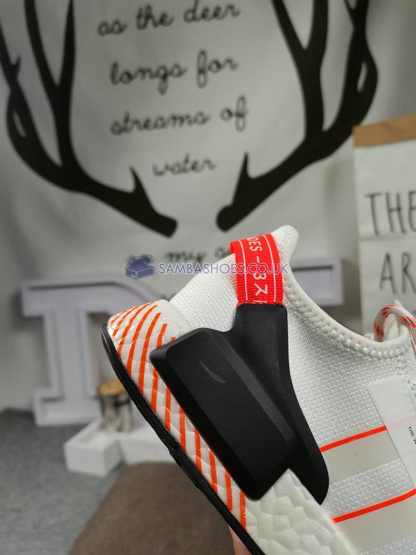 Adidas NMD_R1 V2 "White Solar Red" - Cloud White/Cloud White/Solar Red - FW6410 Classic Originals Shoes