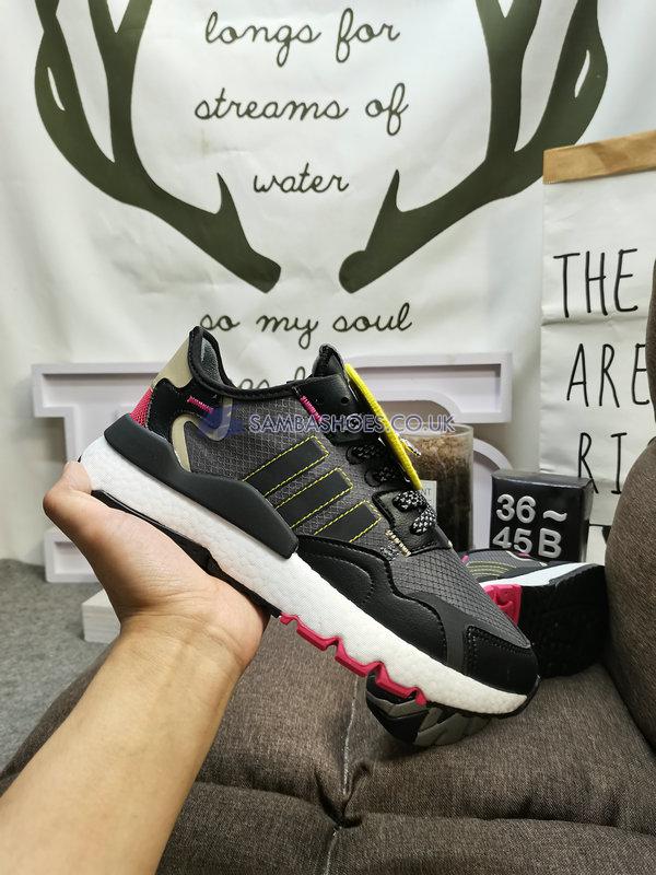 Adidas Nite Jogger "Black Smiley Face" - Grey/Black/Yellow/Pink - HP2332 Classic Originals Shoes