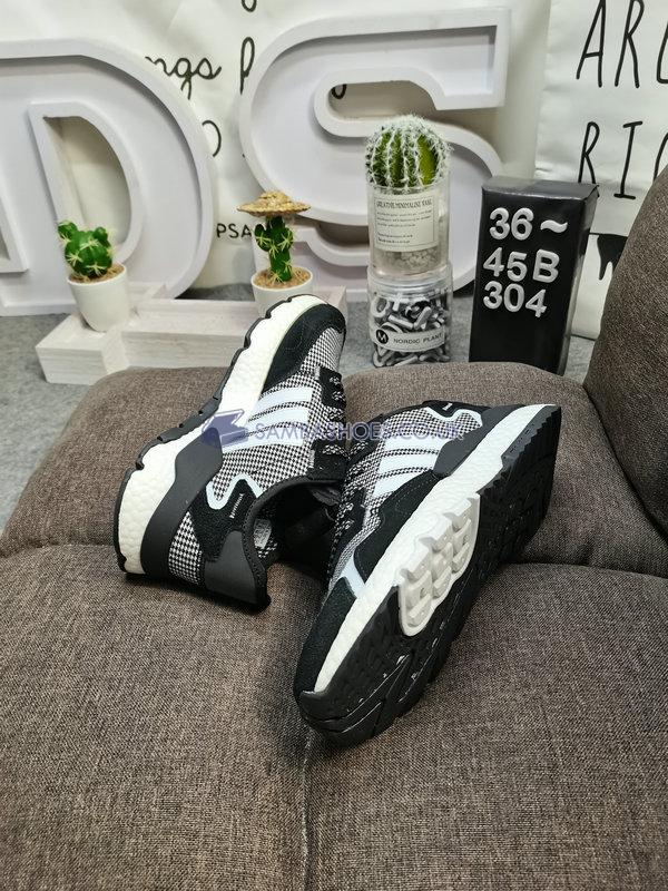 Adidas Nite Jogger "Black White" - Core Black/Crystal White/Silver Metallic - FV3854 Classic Originals Shoes