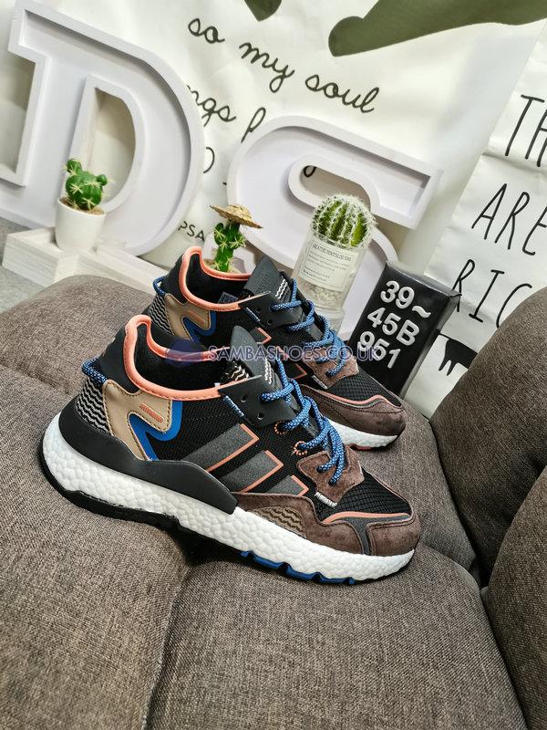 Adidas Nite Jogger "Brown Black" - Brown/Black/Blue/Orange - IE1922 Classic Originals Shoes