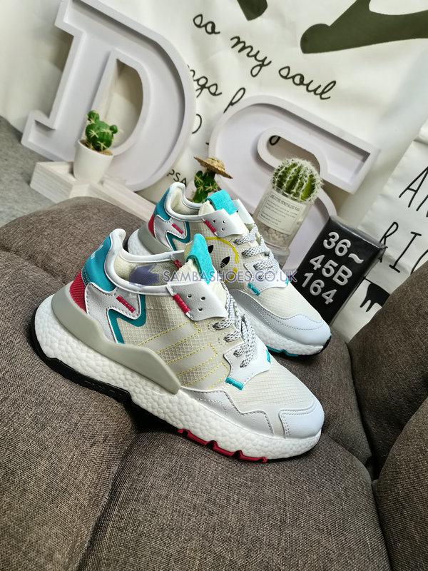 Adidas Nite Jogger "White Smiley Face" - White Teal/Blue/Red - HP2331 Classic Originals Shoes