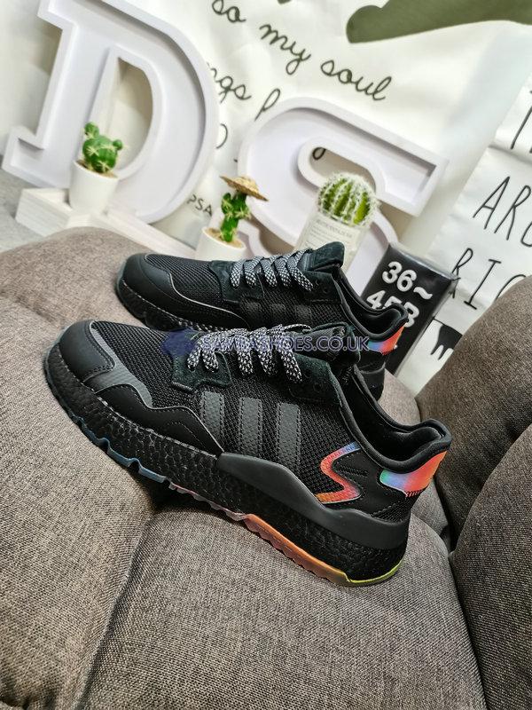 Adidas Nite Jogger "Black Rainbow" - Core Black/Core Black/Cloud White - FV4545 Classic Originals Shoes