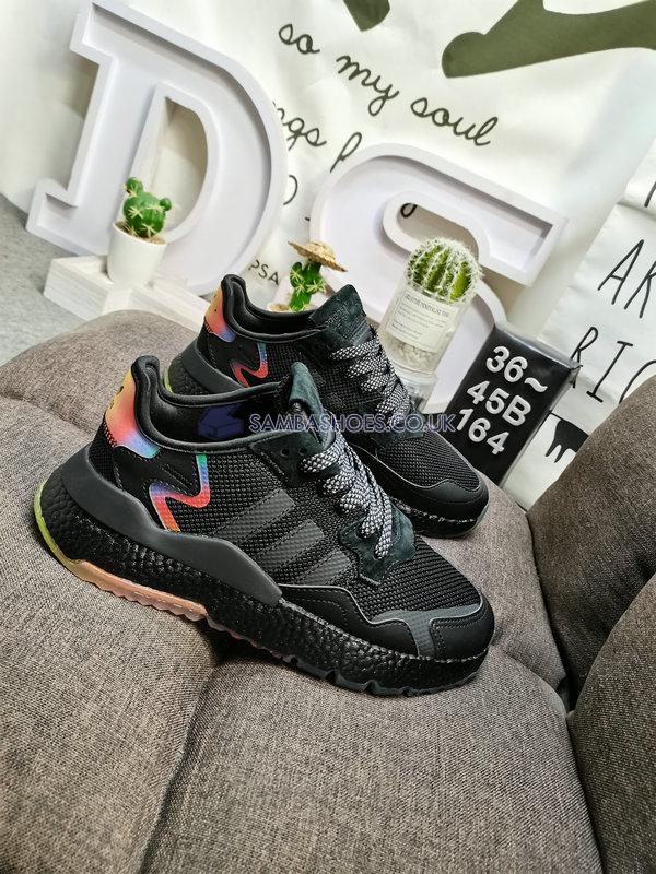 Adidas Nite Jogger "Black Rainbow" - Core Black/Core Black/Cloud White - FV4545 Classic Originals Shoes