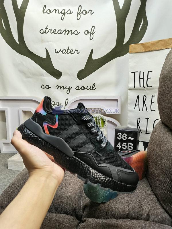 Adidas Nite Jogger "Black Rainbow" - Core Black/Core Black/Cloud White - FV4545 Classic Originals Shoes