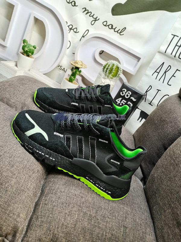 Adidas Nite Jogger "Core Black Solar Green" - Core Black/Cloud White/Solar Green - H03249 Classic Originals Shoes